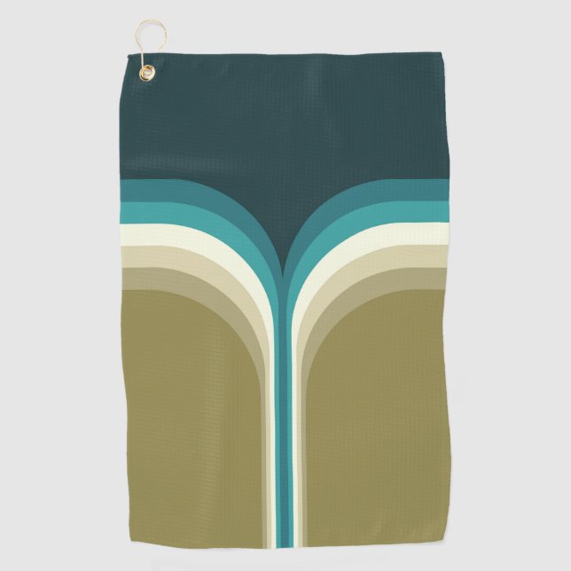 Toalla De Golf Decoración de doble arco estilo retro (Anverso)