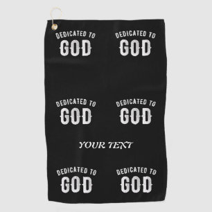 TOALLA DE GOLF DEDICADO A DIOS PERSONALIZABLE GUAY TEXTO BLANCO