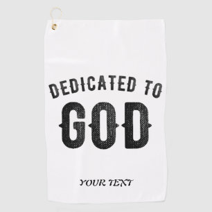TOALLA DE GOLF DEDICADO A DIOS PERSONALIZABLE GUAY TEXTO NEGRO