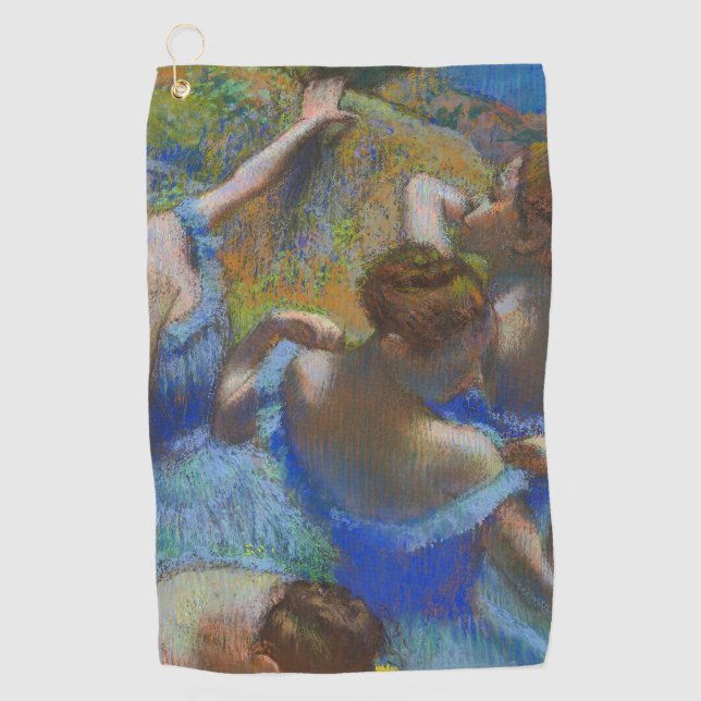 Toalla De Golf Degas Blue Dancers Pastel Fine Art Masterpiece (Anverso)