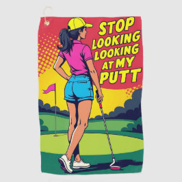 Toalla de golf Deja de mirar mi putt