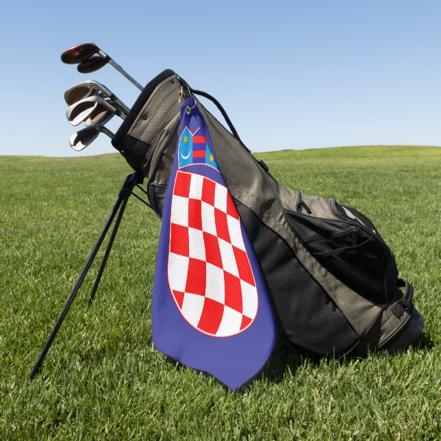 Toalla de golf del Escudo de Armas Croata (Verde)