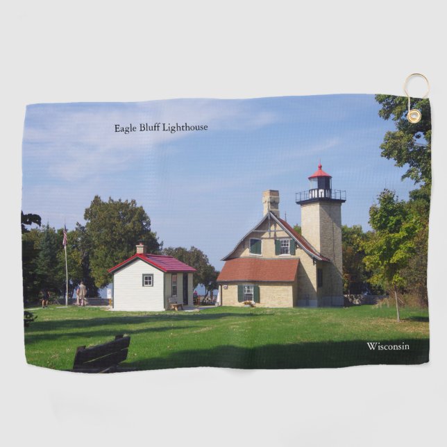 Toalla de golf del faro de Eagle Bluff (Horizontal)