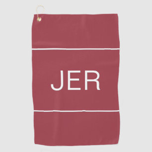 Toalla De Golf Deporte Pro Golfista Inicial Monogramada Rojo Carm