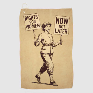 Toalla De Golf Derechos de la mujer, arte de sufragette feminista