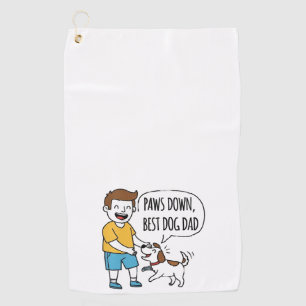 Toalla De Golf Derriba el Día del Padre del Mejor Perro