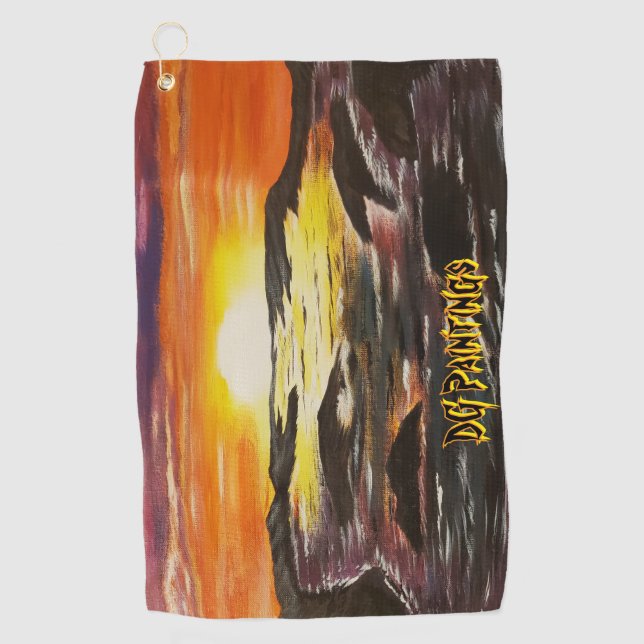 Toalla De Golf DG Pinturas Amanecer Vibrante (Anverso)