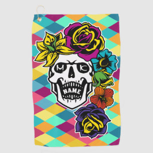 Toalla De Golf Día de los muertos del Personalizado muerto de la