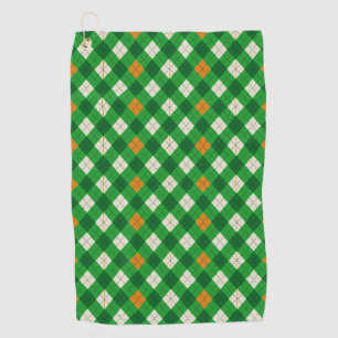 Toalla De Golf Día de San Patricio colores irlandeses argyle