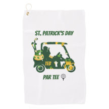 Día de San Patricio Monograma de Golf Par Tee