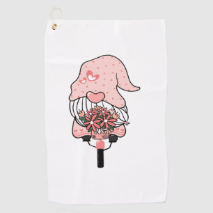 Toalla De Golf Día de San Valentín lindo Gnome - Feliz Día de San