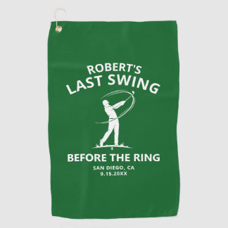 Toalla De Golf Día de Solteros Personalizado Último Swing Antes d