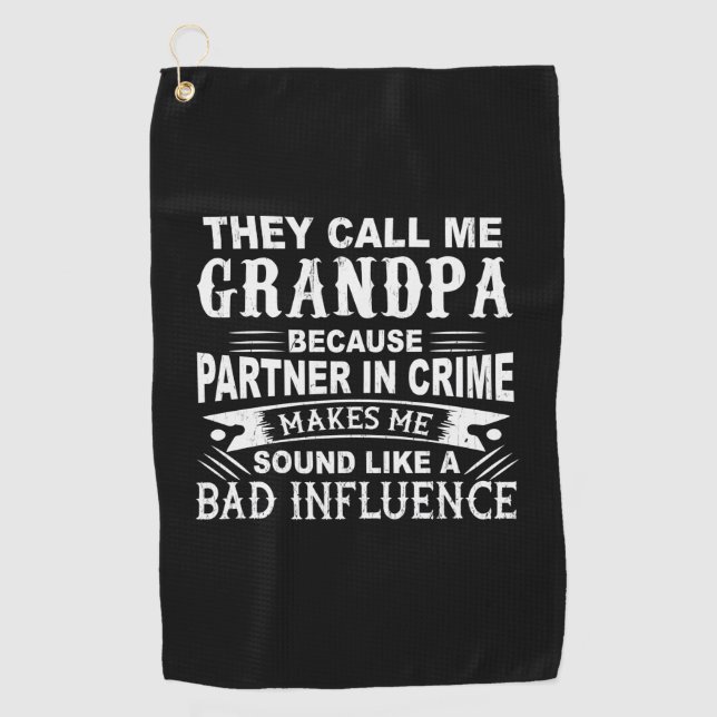 Toalla De Golf Día del padre me llaman abuelo (Anverso)