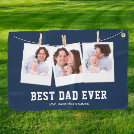 Toalla De Golf Día del Padre | Mejor Papá del Mundo 3 Fotocolage