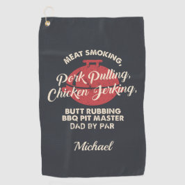 Toalla De Golf Día del Padres Fumar carne BBQ Maestro de pozo pap