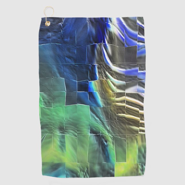 Toalla De Golf Dibujo abstracto de mosaico ligeramente tallado y  (Anverso)
