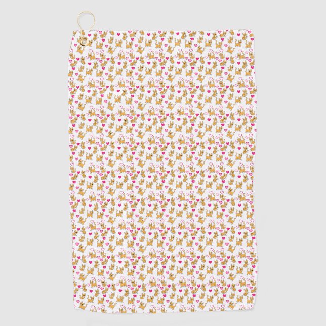Toalla De Golf Dibujo de gato | Corte Cat Valentine (Anverso)