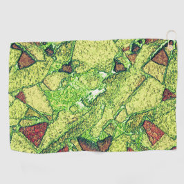 Toalla De Golf Dibujo de roca volcánica de color amarillo pálido