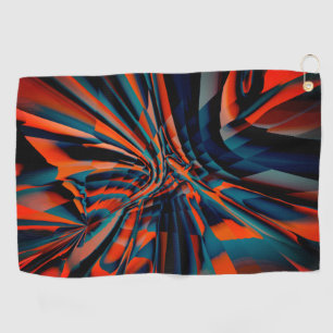 Toalla De Golf Dibujo naranja de cuadrados alineados sobre base t
