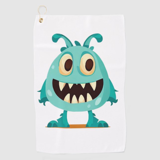 Toalla De Golf Dibujos animados de Halloween y monstruos (Anverso)