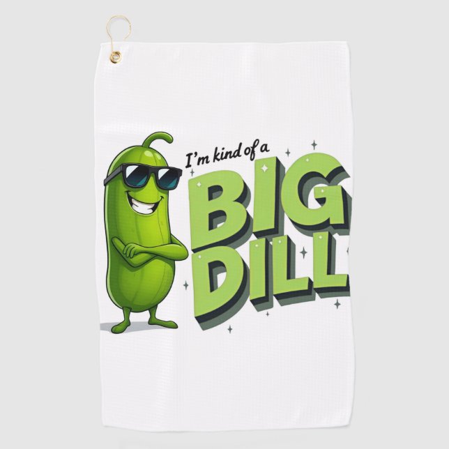 Toalla De Golf Dill Pickles Lovers Gift - Divertidos diseños de P (Anverso)