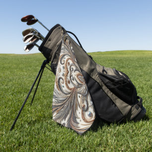 Toalla De Golf Diseño barroco glamuroso con piedras de Purpurina