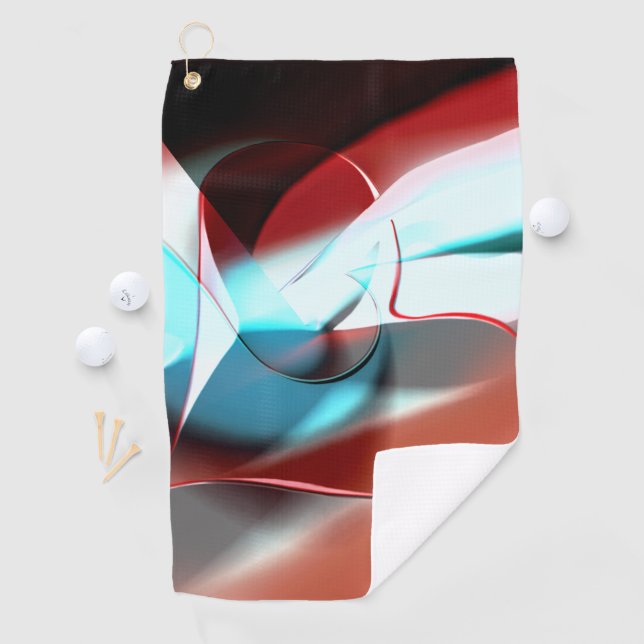 Toalla De Golf Diseño cardíaco simple, mezcla de tonos cristalino (In situ)