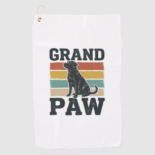 Toalla De Golf Diseño de camiseta Abuelo Perro Vintage Pata Grand