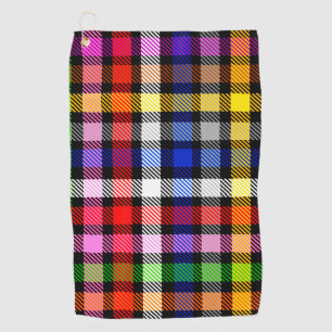 Toalla De Golf Diseño de Cuadro Escocés de Cuadros de Twill Color