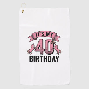 Toalla De Golf Diseño de grabado vintage de unicornio para cumple