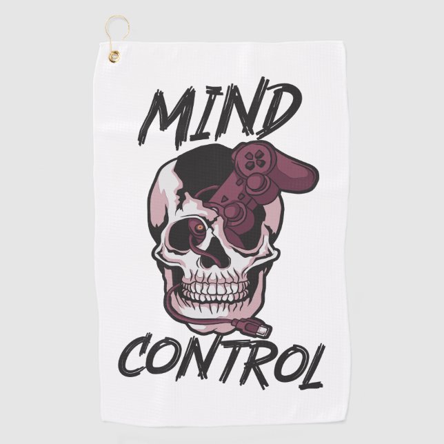 Toalla De Golf Diseño de juegos de control mental (Anverso)