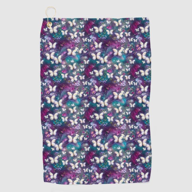 Toalla De Golf Diseño de la serie de mariposa mística 5 (Anverso)