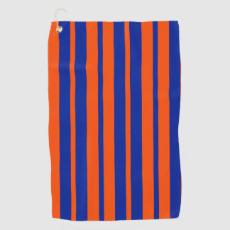 Toalla De Golf Diseño de rayas de estilo azul naranja