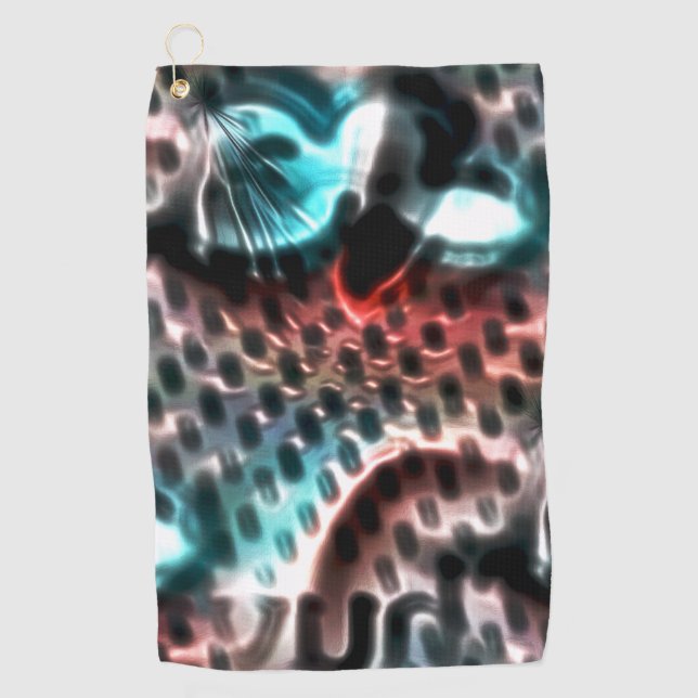 Toalla De Golf Diseño de tablero con gotas de "tinta" sobre el vi (Anverso)