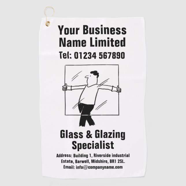 Toalla De Golf Diseño de vidrio y vidrio para ventanas (Anverso)