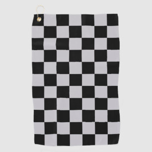 Toalla De Golf Diseño del patrón Ash Gray Gray Checker