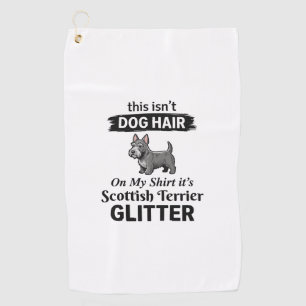 Toalla De Golf Diseño divertido del perro Terrier escocés con bri