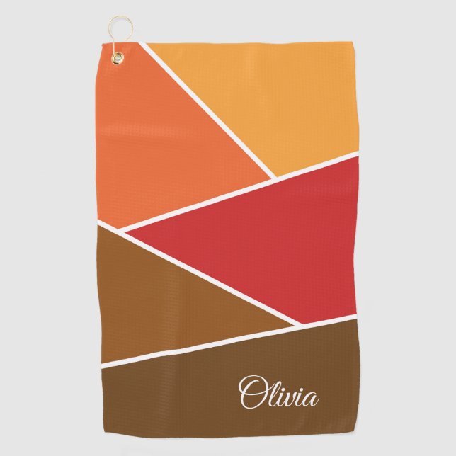 Toalla De Golf Diseño geométrico de estilo retro (Anverso)