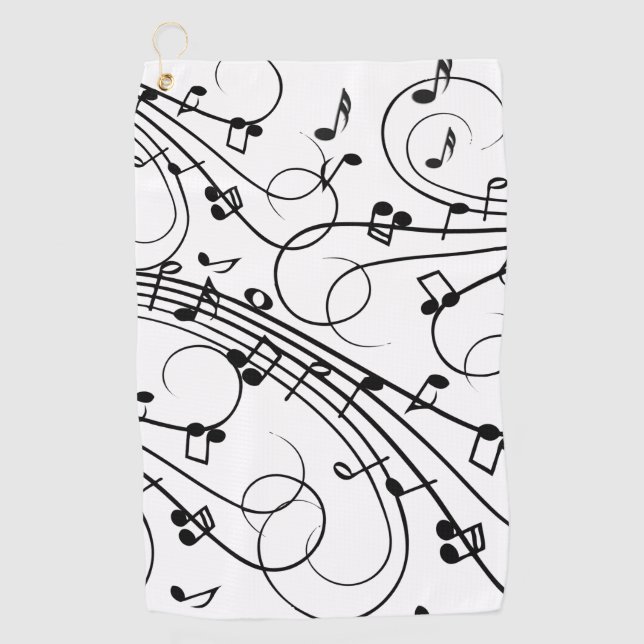 Toalla De Golf Diseño musical de moda (Anverso)