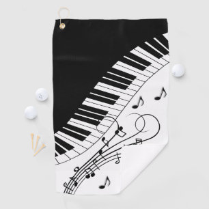 Toalla De Golf Diseño musical de teclado de piano