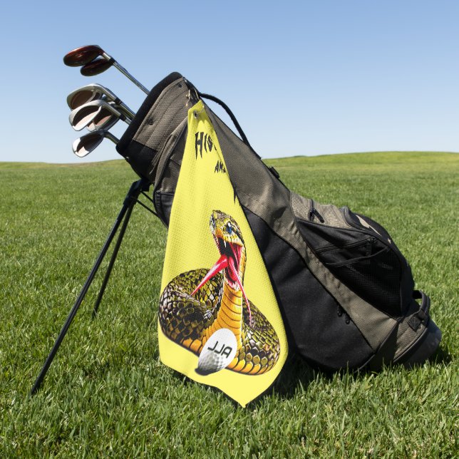 Toalla De Golf Diversión de Serpiente de Moda (Verde)