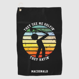 Toalla De Golf Diversión, ME VEN GOLFIN', ODIAN' A Retirados