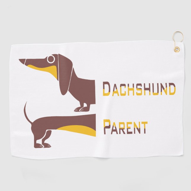 Toalla De Golf Divertido dachshund lindo para padres de perros la (Horizontal)