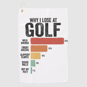 Toalla De Golf Divertido Golf Sport Por Qué Perdí En El Juego De 