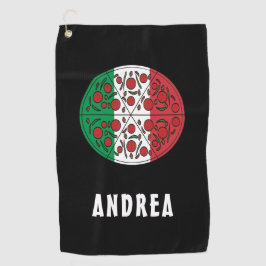 Toalla De Golf Divertido nombre personalizado Italia bandera ital