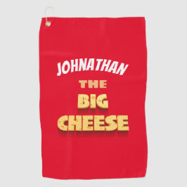 Toalla De Golf Divertido personalizado del gran jefe del queso