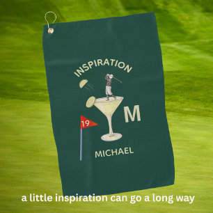 Toalla De Golf Diviértete con este inspirador cóctel monograma de