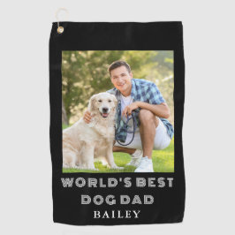 Toalla De Golf Dog Dad Photo Name