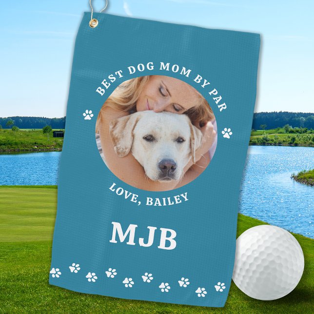 Toalla De Golf DOG Mejor MOM De Par Mascota Personalizado Foto (Subido por el creador)