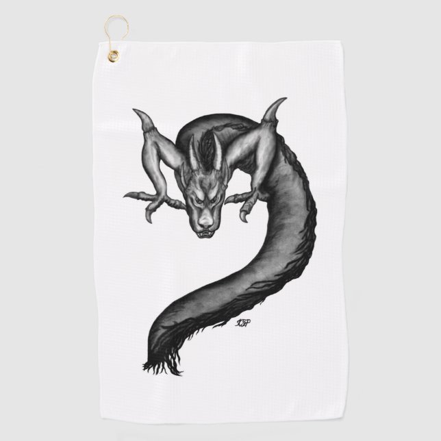 Toalla De Golf Dragón al estilo del tatuaje (Anverso)